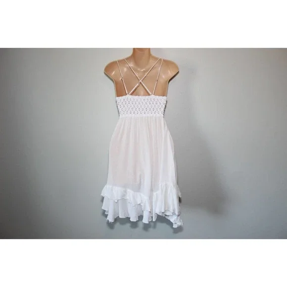 FP One Free People Adella Lace Sheer Slip Dress White Women's Size XS H14119 - Picture 9 of 13